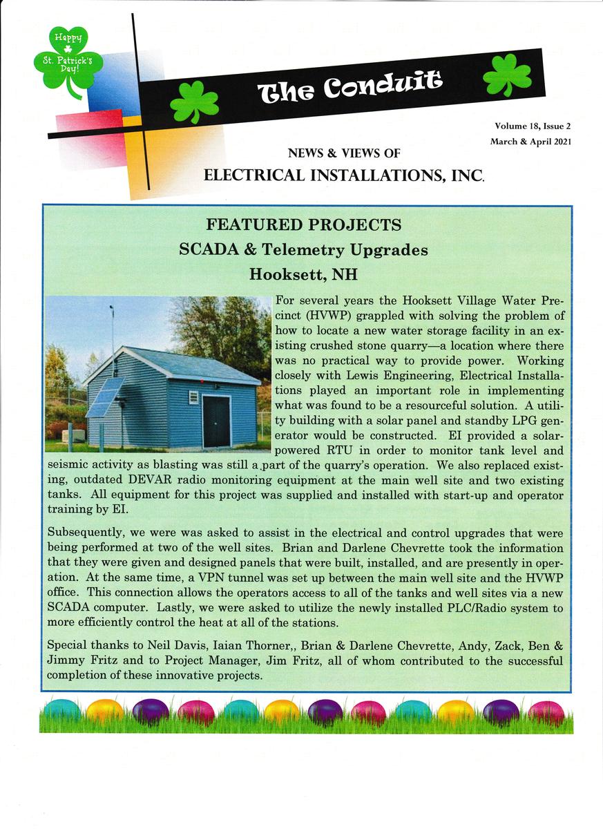 Electrical Installations, Inc. Monthly Newsletter